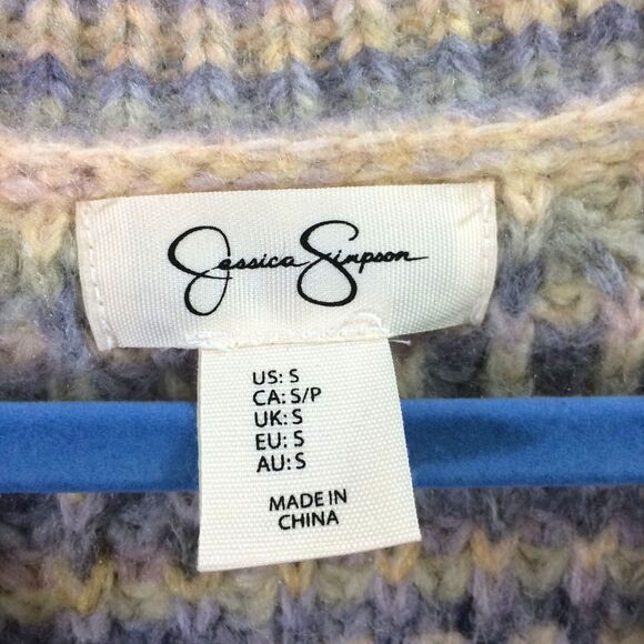 Jessica Simpson Chunky Knit Cardigan Sweater V-Neck Button Front Size Small - Picture 2 of 4